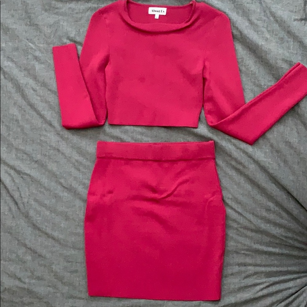 Long sleeve set in Wine Color from Revolve